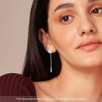 Platinum Ivalyn Halo Lab Diamond Earrings model image