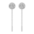 Platinum Ivalyn Halo Lab Diamond Earrings front image