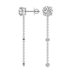 Platinum Mirielle Station Lab Diamond Earrings side left image