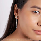 9ct Rose Gold Mirielle Station Lab Diamond Earrings model image