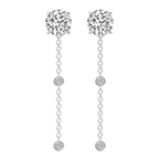 Platinum Mirielle Station Lab Diamond Earrings front image