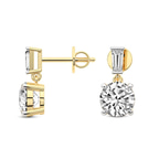 9ct Yellow Gold Sabela Dangling Lab Diamond Earrings side left image