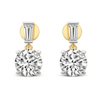 9ct Yellow Gold Sabela Dangling Lab Diamond Earrings front image
