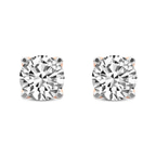 14kt Rose Gold Flora Four Prong Lab Diamond Stud Earrings front image