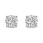 9ct Yellow Gold Flora Four Prong Lab Diamond Stud Earrings front image