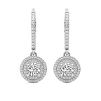14kt White Gold Freyde Double Halo Lab Diamond Earrings front image