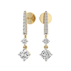 14ct Yellow Gold Tatiana Dangling Solitaire Lab Diamond Earrings side image