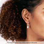 14kt White Gold Tatiana Dangling Solitaire Lab Diamond Earrings model image