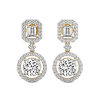 9ct Yellow Gold Stardust Dangles Lab Diamond Earrings front image