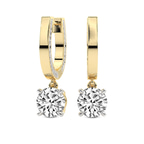18kt Yellow Gold Midnight Charms Hoop Lab Diamond Earrings side image