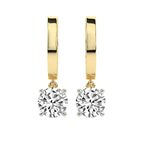 18kt Yellow Gold Midnight Charms Hoop Lab Diamond Earrings front image