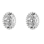 1.00 Ct Oval Cut Circa Lab Diamond Stud Earrings in 14kt White Gold front image