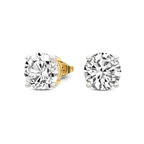 9ct Yellow Gold Mriya Love Solitaire Lab Diamond Earrings side image