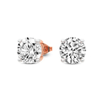 9ct Rose Gold Mriya Love Solitaire Lab Diamond Earrings side image
