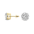 9ct Yellow Gold Mriya Love Solitaire Lab Diamond Earrings side left image