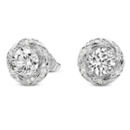 14kt White Gold Luxe Lab Diamond Stud Earrings side image