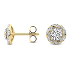 14kt Yellow Gold Luxe Lab Diamond Stud Earrings side left image