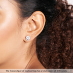 9ct Rose Gold Luxe Lab Diamond Stud Earrings model image