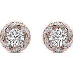 9ct Rose Gold Luxe Lab Diamond Stud Earrings front image