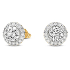 18ct Yellow Gold Solice Lab Diamond Stud Earrings side image