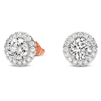 18ct Rose Gold Solice Lab Diamond Stud Earrings side image