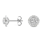 14kt White Gold Solice Lab Diamond Stud Earrings side left image
