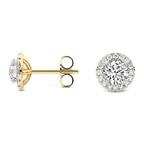 18ct Yellow Gold Solice Lab Diamond Stud Earrings side left image
