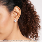 14kt White Gold Solice Lab Diamond Stud Earrings model image