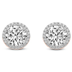 18ct Rose Gold Solice Lab Diamond Stud Earrings front image
