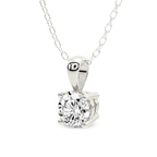 5.01 ct. oval Martina Solitaire Pendant in platinum side left image
