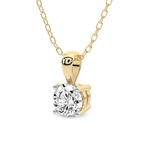 4.06 ct. pear Martina Solitaire Pendant in 14kt yellow gold side left image