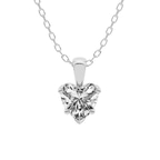 2.02 Ct Heart Cut Martina Solitaire Lab Grown Diamond Pendant in 18kt White Gold front image