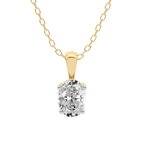 2.10 Ct Oval Cut Martina Solitaire Lab Grown Diamond Pendant in 18kt Yellow Gold front image