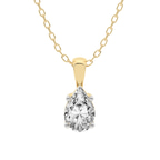 4.06 ct. pear Martina Solitaire Pendant in 14kt yellow gold front image