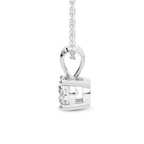 4.45 Ct Round Cut Quartze Split Bail Solitaire Lab Grown Diamond Pendant in 14kt White Gold right