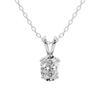 5.01 ct. oval Quartze Split Bail Pendant in platinum front image