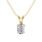 13.01 ct. oval Quartze Split Bail Pendant in 14kt yellow gold front image
