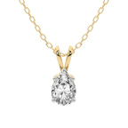 3.72 ct. pear Quartze Split Bail Pendant in 9Ct yellow gold front image