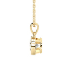 18kt Yellow Gold Allure Bezel Lab Grown Diamond Pendant side image