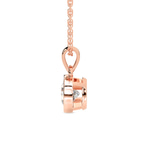 9ct Rose Gold Allure Bezel Lab Grown Diamond Pendant side image