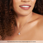 14kt White Gold Allure Bezel Lab Grown Diamond Pendant model image