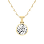 18kt Yellow Gold Allure Bezel Lab Grown Diamond Pendant front image