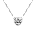2.06 Ct Heart Cut Globe Slider Lab Grown Diamond Pendant in Platinum front image
