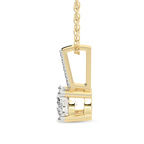 14kt Yellow Gold Lucida Four Prong Lab Grown Diamond Pendant side image