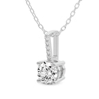 2.59 ct. pear Lucida Four Prong Pendant in 10kt white gold side left image