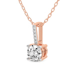 2.06 ct. oval Lucida Four Prong Pendant in 9Ct rose gold side left image