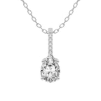 2.59 ct. pear Lucida Four Prong Pendant in 10kt white gold front image