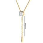 18kt Yellow Gold Vanna Lariat Lab Grown Diamond Pendant side left image