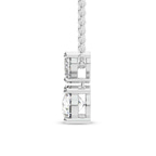 Platinum Carina Two Stone Dangling Lab Grown Diamond Pendant side image