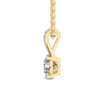 9ct Yellow Gold Lou Slider Lab Grown Diamond Pendant side image